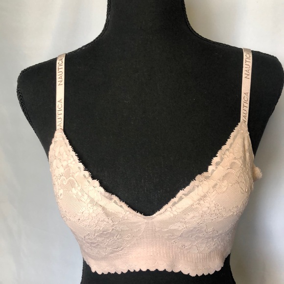 Nautica Other - NAUTICA blush colored lace bra. Size Small. Soft padding with adjust straps.